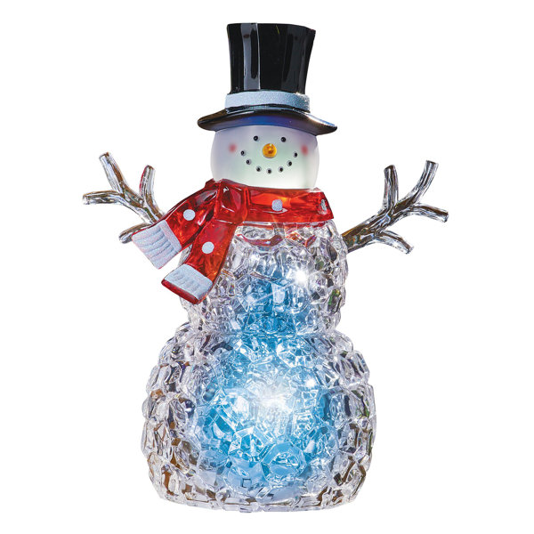 The Holiday Aisle® Lighted Tabletop Snowman Décor Wayfair